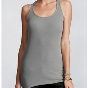 Cabi t-back ribbed tank gray